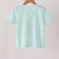 Blue goose embroidery top