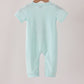 Blue goose embroidery romper
