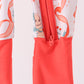 Coral gingerbread bamboo zipper romper