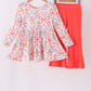 Coral gingerbread bamboo pants set