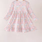 Pink pumpkin ruffle dress