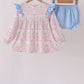 Pink pumpkin ruffle bloomer set