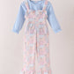 Pink pumpkin ruffle 2pc set