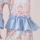 Pink pumpkin ruffle romper