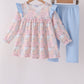 Pink pumpkin ruffle pants set