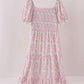Pink pumpkin smocked mom&me dress