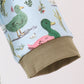 Green mallard embroidery romper