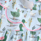Green mallard ruffle  pants set