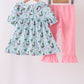 Green mallard ruffle  pants set