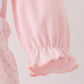 Pink santa claus dot applique ruffle 2pc set