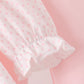 Pink santa claus dot applique ruffle pants set