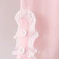 Pink santa claus dot applique ruffle pants set