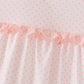 Pink santa claus dot applique ruffle dress