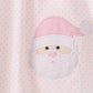 Pink santa claus dot applique ruffle dress