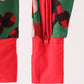 Red character bamboo zipper romper