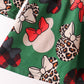 Red character bamboo pants set