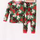 Red character bamboo pajama set