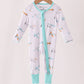 Airplane bamboo zipper romper