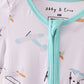 Airplane bamboo zipper romper