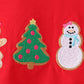 Red Gingerbread Tree Embroidery Bloomer Set