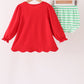 Red Gingerbread Tree Embroidery Bloomer Set