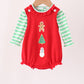 Red Gingerbread Tree Embroidery Bubble Set