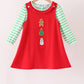 Red Gingerbread Tree Embroidery 2pc Set