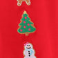 Red Gingerbread Tree Embroidery 2pc Set