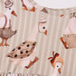 Brown goose print bamboo pants set