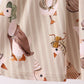 Brown goose print bamboo pants set