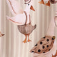 Brown goose print bamboo pajama set