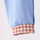Blue Milk Cookies Embroidery Romper
