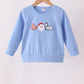 Blue Milk Cookies Embroidery Top