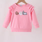 Pink Milk Cookies Ruffle Top