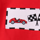 Black car embroidery checkered pants set