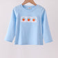Blue Turkey Embroidery Top