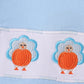 Blue Turkey Embroidery Top