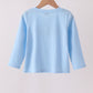 Blue Turkey Embroidery Top