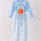 Blue Turkey Embroidery 2pc Jumpsuit Set