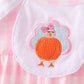 Pink Turkey Embroidery Gingham Pants Set
