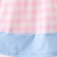Pink Turkey Embroidery Gingham Dress