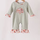 Sage Turkey Applique Ruffle Romper