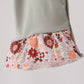Sage Turkey Applique Ruffle Romper