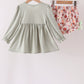 Sage Turkey Applique Bow Bloomer Set