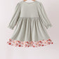 Sage Turkey Applique Dress