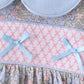 Blue Floral Bow Smocked Ruffle Pants Set