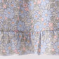 Blue Floral Bow Smocked Ruffle Dress