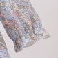 Blue Floral Bow Smocked Ruffle Dress
