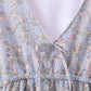 Blue Floral Ruffle Mom Dress