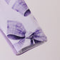 Purple Bow Zip Bamboo Romper